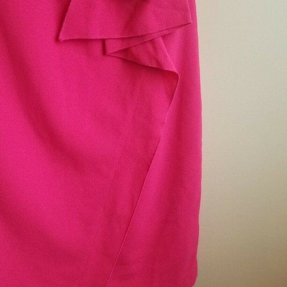ANN TAYLOR DRESS RUCHED SIDE SIZE 4 SMALL PINK - Picture 2 of 6